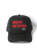 Summer Rouge/White Façon De Vivre.FB₵  Trucker Hat