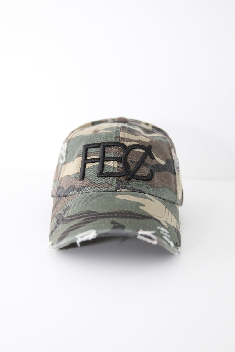 FB₵ Camo Distressed Cap